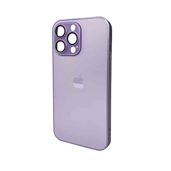 Чохол для смартфона AG Glass Matt Frame Color Logo for Apple iPhone 15 Pro Max Light Purple Киев