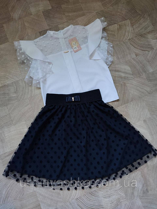Комплект школьной формы блузка короткий рукав и красивая юбка 116-140 Кривой Рог - изображение 1