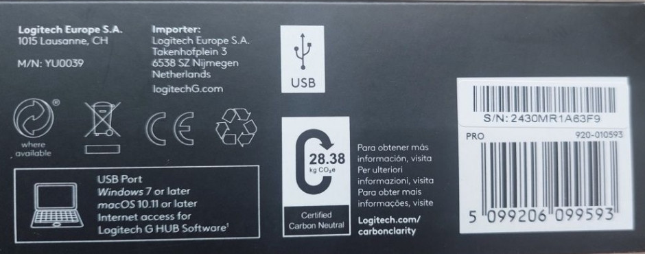 Клавиатура игровая Logitech G Pro 920-010593 Киев - изображение 2