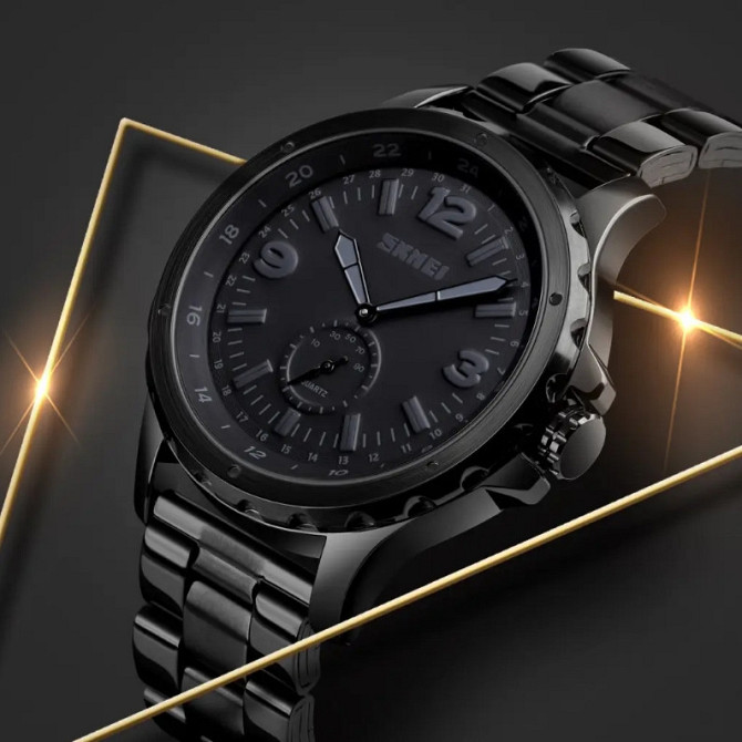 Класичний чоловічий годинник Skmei 1513 (black) Вінниця - фото 9