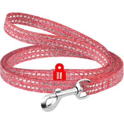 Повідок для котів WAUDOG Re-cotton світловідбивний XS 200х1 см червоний (16443) Вінниця