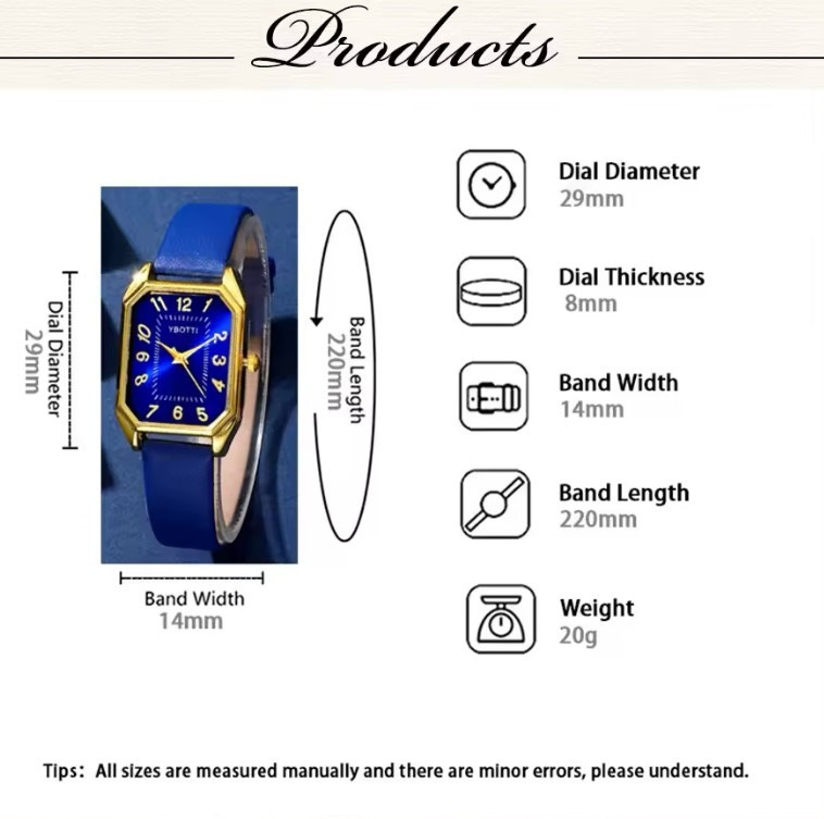 Подарочный набор для женщин наручные часы браслет ожерелье и серьги без подарочной коробки синий Киев - изображение 9