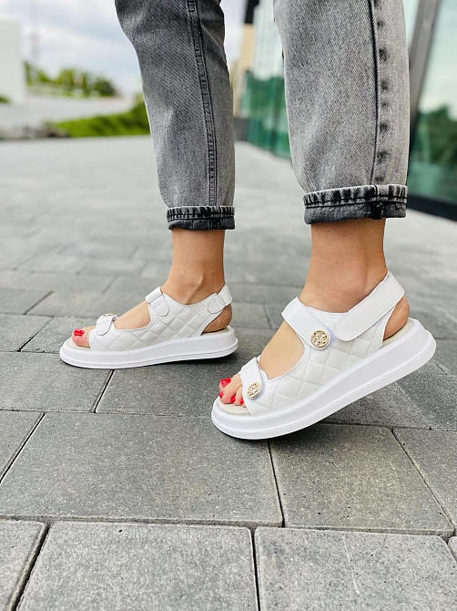 No brend Босоніжки жіночі 424/1 білі (літо, шкіра натуральна) (5044) Коломыя - изображение 10