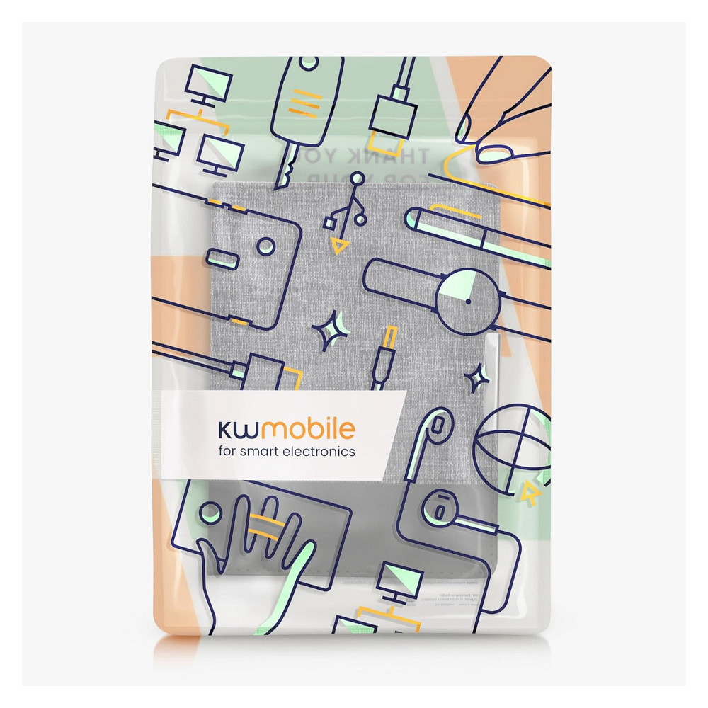 Чохол книжка для e-ридера kwmobile сумісний з Kobo Aura ONE темно-синій шкіра канвас магнітне закривання ударозахисний Київ - фото 6