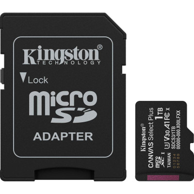 Карта пам&apos;яті Kingston 1TB microSDXC class 10 UHS-I U3 V30 A1 Canvas Select Plus (SDCS3/1TB) Вінниця - фото 1