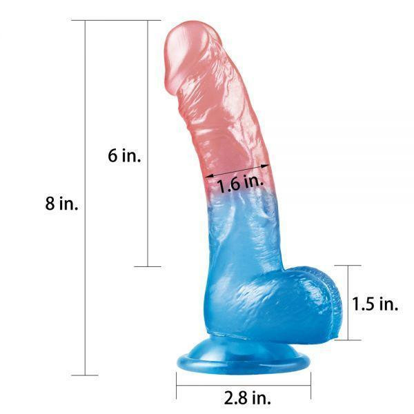 Фаллоимитатор с крупной головкой 8'' Dazzle Studs Sex Aura Киев - изображение 4