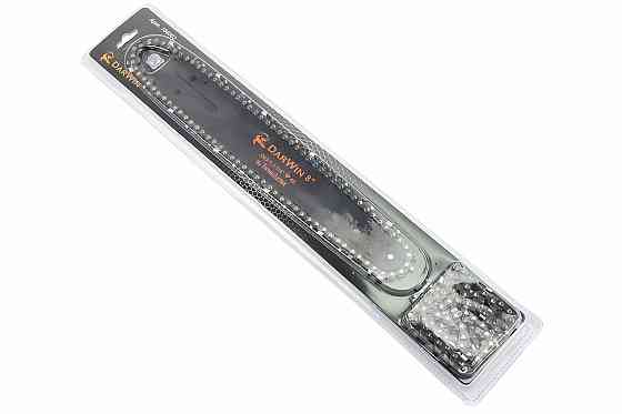 Шина 8"-1,1mm 1/4" 46зв L-24см (Підходить на акумуляторну міні-пилу)  + ланцюг 1/4"-1,1mm-46зв. круг. зуб-2шт, на блістері Киев