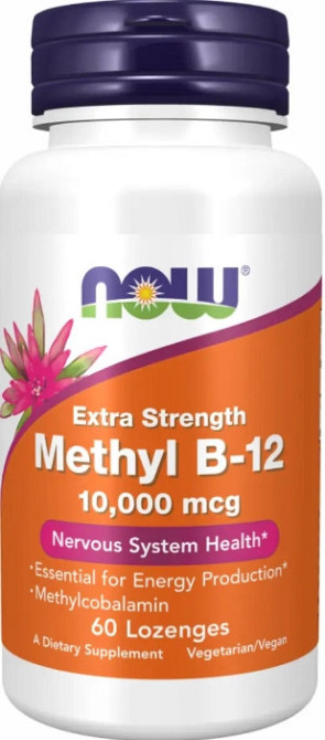 Вітамін B-12 Now Foods Methyl B-12 10000mcg 60 lozenges Київ - фото 1