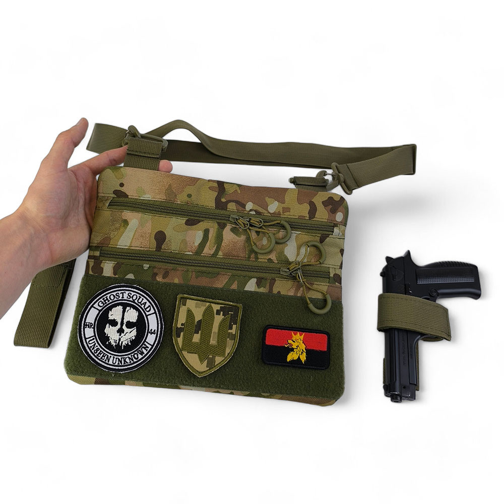 Сумка тактична для документів, Чоловіча армійська сумка розвантажувальна тактична нагрудна RE-67 Львів - фото 6