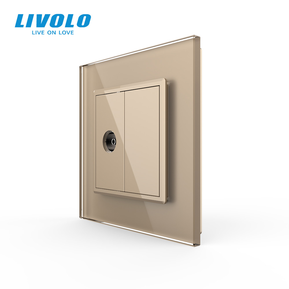 Розетка телевізійна Livolo золото скло (VL-C791V-13) Коломыя - изображение 5