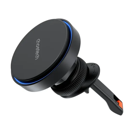Автомобільний зарядний пристрій Choetech T205-F Black бездротова зарядка, магнітне кріплення (43-00139) Киев