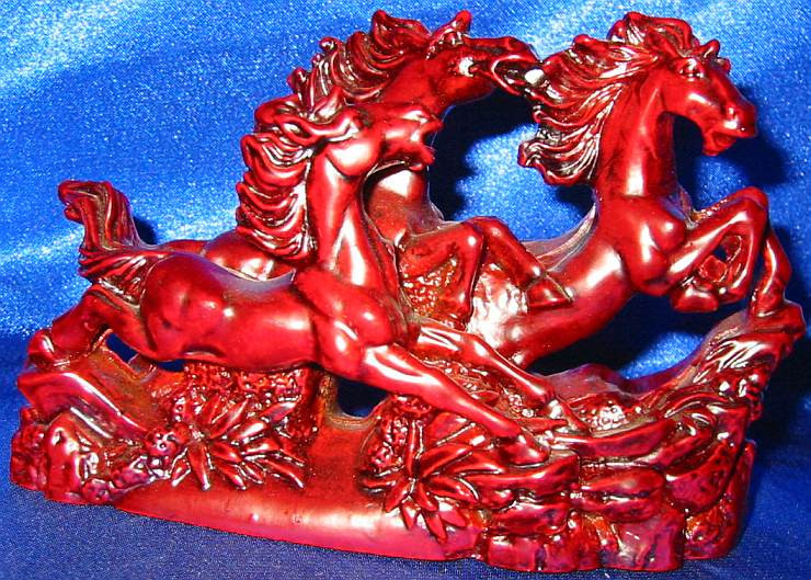 Фігурка Коні 3шт кам'яна крихта коричнева Київ - фото 1