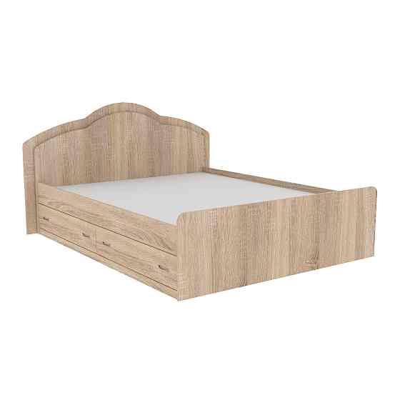 Кровать Диана двуспальная с 2-мя ящиками, Дуб Сонома, 2048х1410х1030 Львов