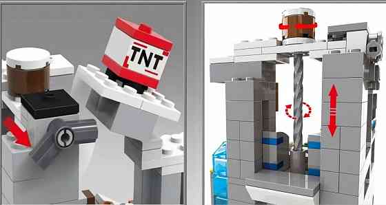 Огромный Лего Майнкрафт Горная пещера, 1089 деталей. Харьков