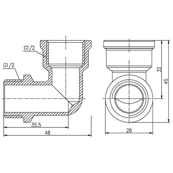 Уголок Thermo Alliance Forte 1/2" ВН SF37215 Київ