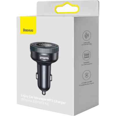 FM модулятор Baseus Baseus Enjoy Car Wireless MP3 Charger Black (CCLH-01) Вінниця