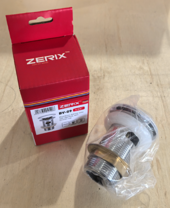 Донний клапан для раковини з переливом Zerix BV-09 1 1/4" автоматичний Click-Clack (Колір хром) (MY0414)   ( 24638 ) Харків - фото 3