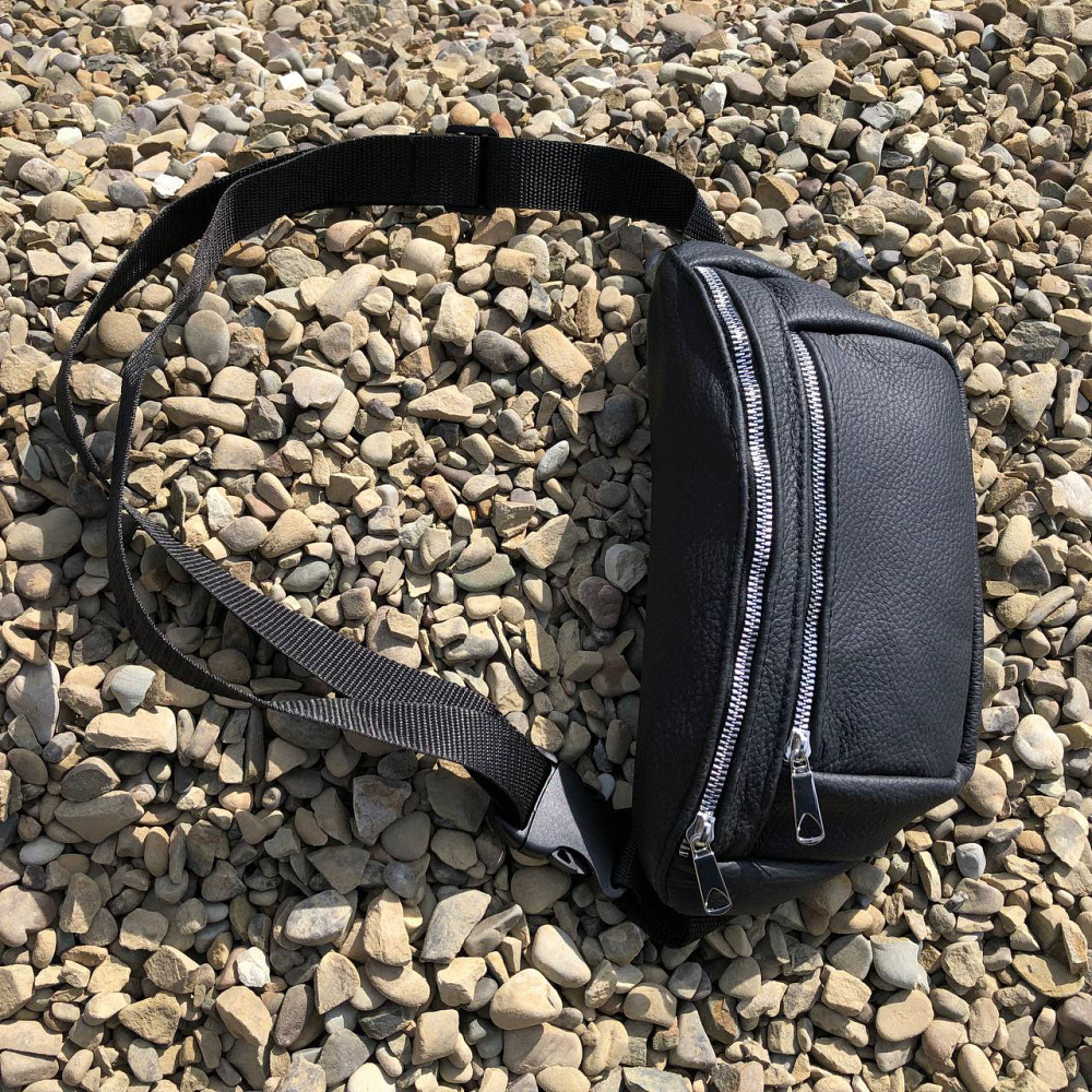 Сумка бананка чоловіча через плече шкіра, Бананка універсальна Шкіряна сумка на груди KO-66 Львів - фото 9