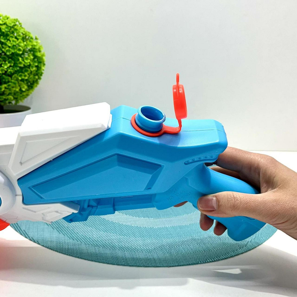 Бластер водяний з помпою 40см Білий з блакитним (M 5855) Чернігів - фото 3