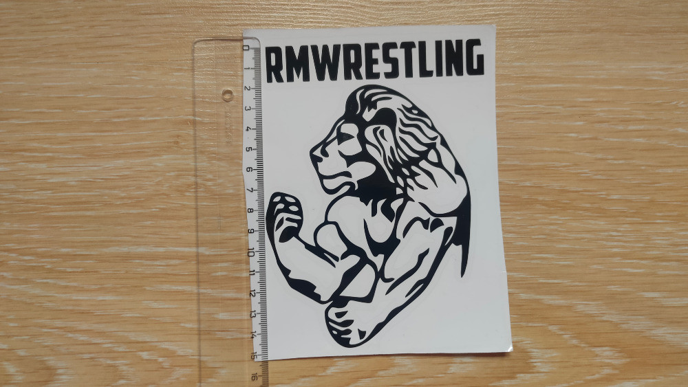Наклейка на авто-мото Лев rmwrestling Чёрная Киев - изображение 6