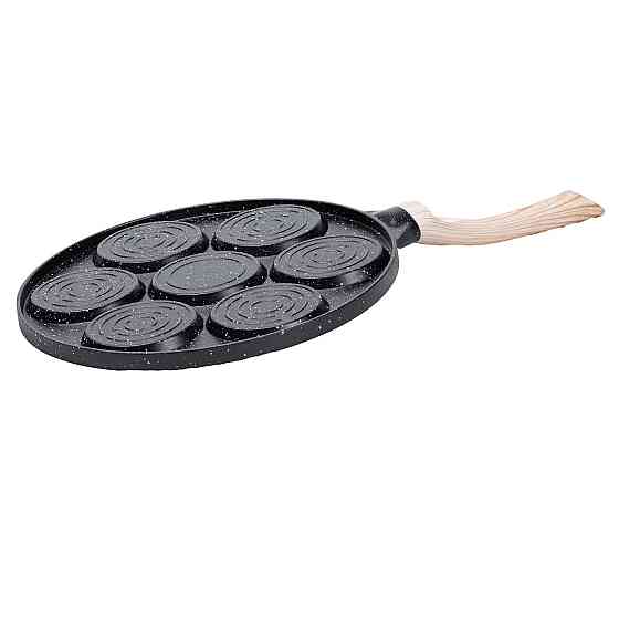 Сковорода зі смайликами на 7 секцій для млинців, оладок, яєць, сирників HP39583B Київ