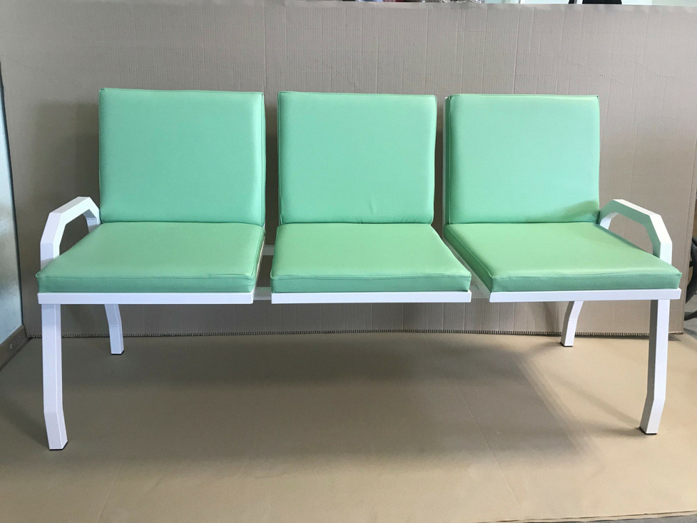 Банкетка медична коридорна зі спинкою АТОН БК-3-СП для медустанов Дніпро - фото 2