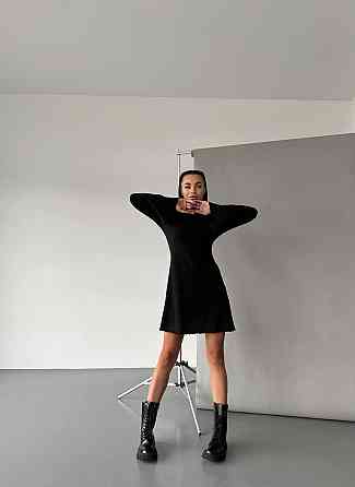 Женское базовое платье качественное и плотное рубчик-анкора Турция (не просвечивает) Одесса