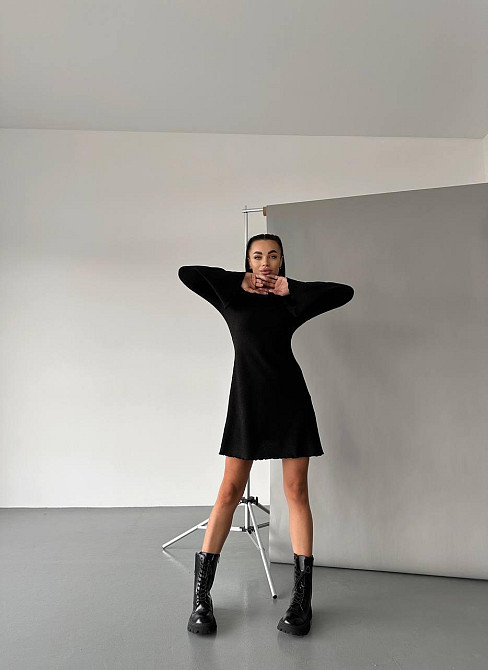 Женское базовое платье качественное и плотное рубчик-анкора Турция (не просвечивает) Одесса - изображение 3