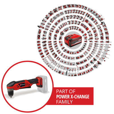 Дрель Einhell угловая TE-AD 18 Li - Solo PXC 18В, 1100 об/мин, 45Нм (без АКБ и ЗУ) (4514290) Винница - изображение 3