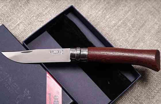 Складаний Ніж з чохлом Opinel "Inox Lux Bubinga box" No.08 (226086) Неіржавка сталь Нововолинськ