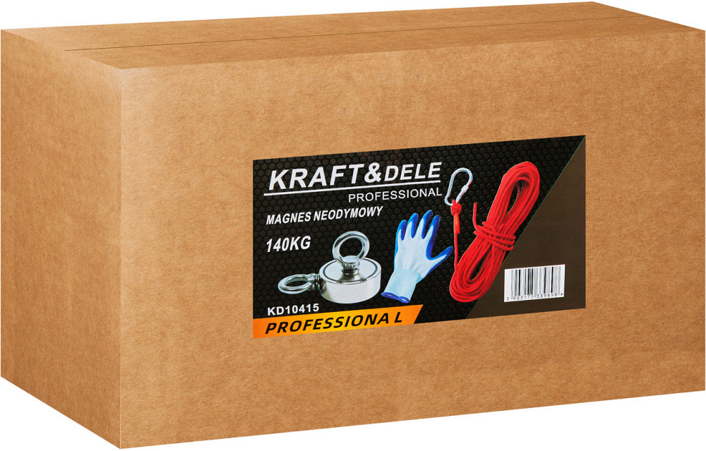 Професійний неодимовий магніт на 140 кг + шнур 20 м Kraft&Dele (KD10415) Нововолинськ - фото 10