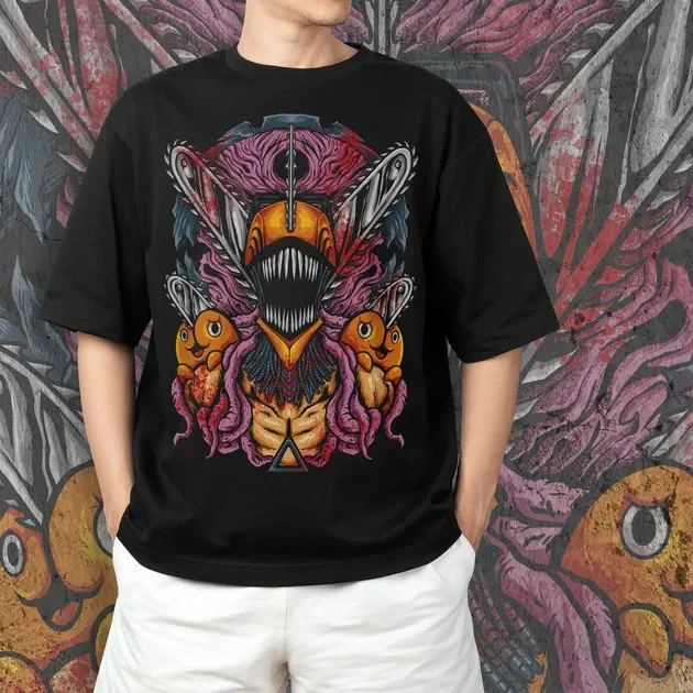 Футболка чоловіча з  принтом Человек Бензопила #01 Розмір 48 Anime0136 Дніпро - фото 4