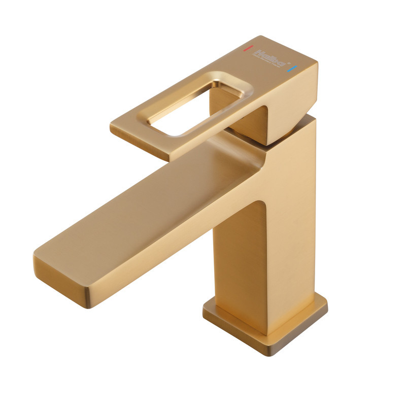 Змішувач для умивальника Haiba KANT 001 Brushed Gold (HB9605) Харків - фото 4