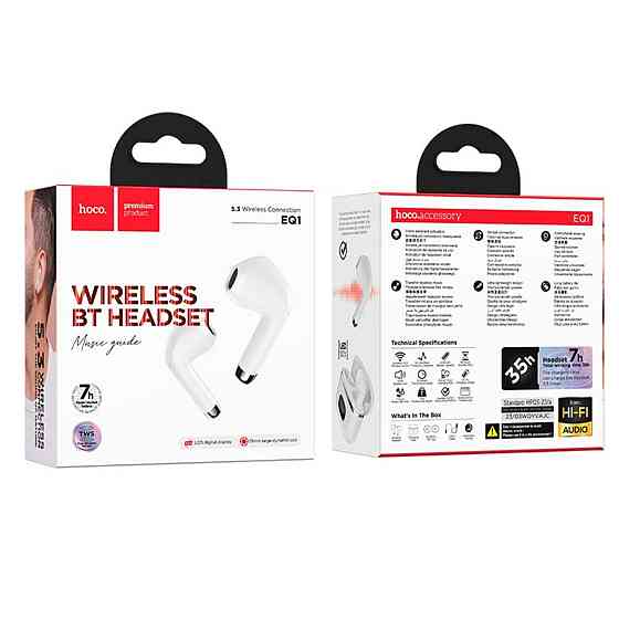 Навушники HOCO EQ1 Music guide true wireless BT headset White Киев