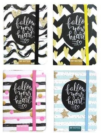 Блокнот на гумці "LKC" 5603-06U   96арк обарк голограф."Go with your heart" 12.5*17.8 см, шт Київ - фото 1