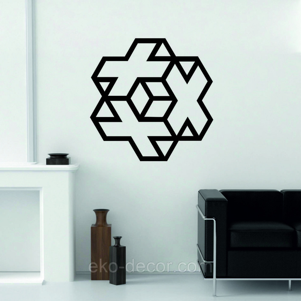 Декоративное настенное Панно «Плюсы» Декор на стену 70*70 см, Черный Киев - изображение 8