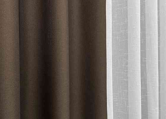 Преміальна тканина рогожка для штор “TERRA LUXE” колір шоколадний 1861ш Київ