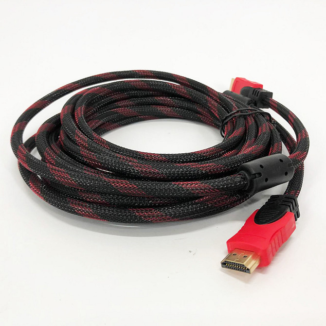 Кабель усиленный 5м переходник адаптер HDMI-HDMI папа-папа аудио видео шнур в обмотке RO-80 Львов - изображение 9