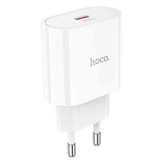 Мережевий зарядний пристрій з кабелем HOCO C94A Metro single port PD20W charger set(Type-C to Type-C) White Одеса