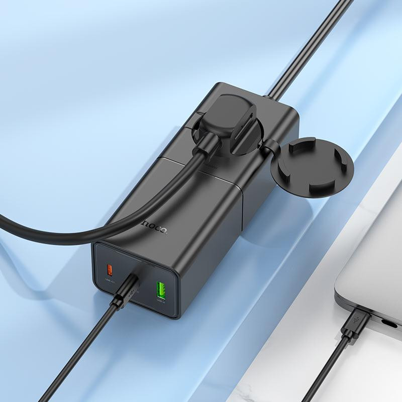 Зарядное устройство HOCO NS4 Sharp 65W, настольное, черное Киев - изображение 2