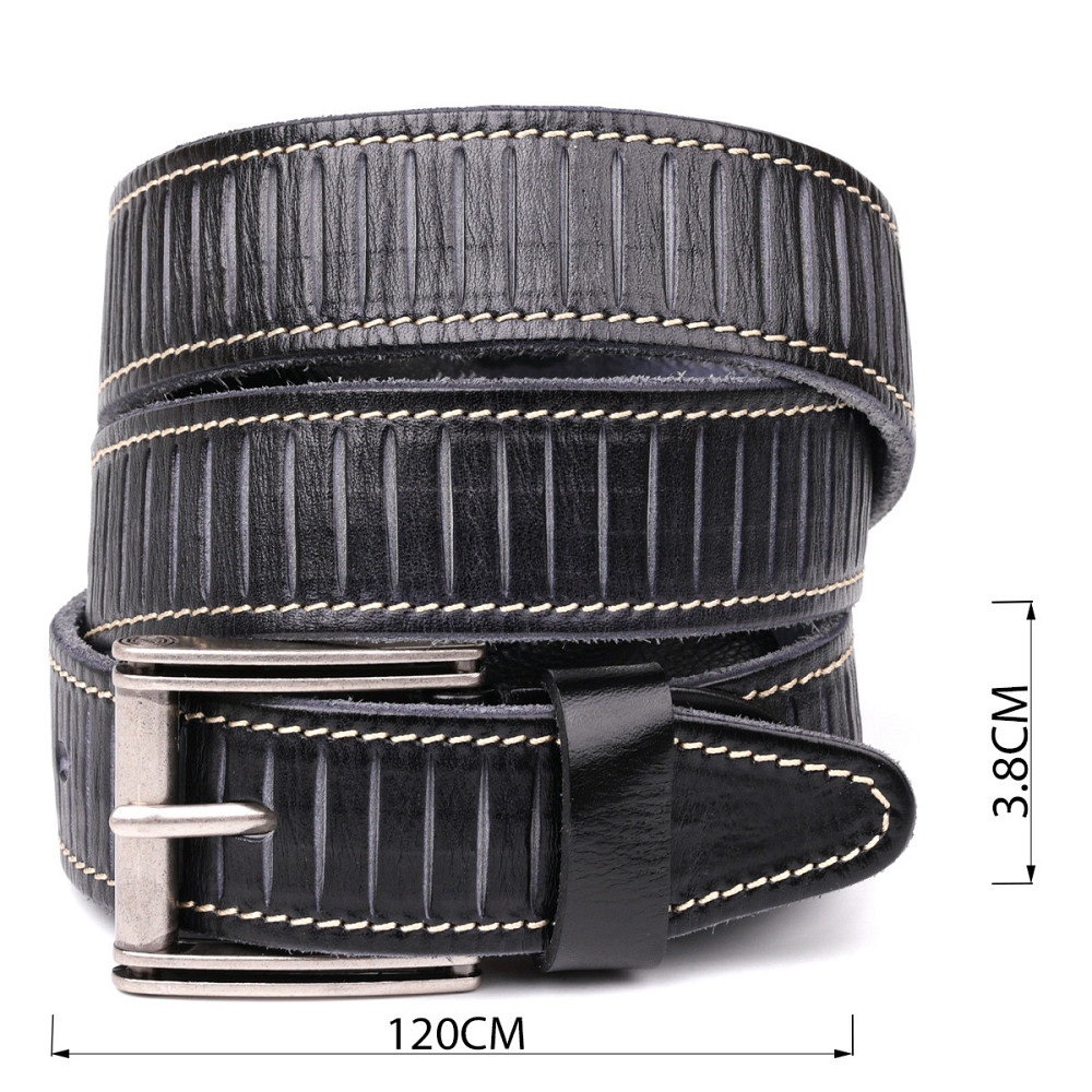 Ремень мужской Vintage 20072 Черный Киев - изображение 4