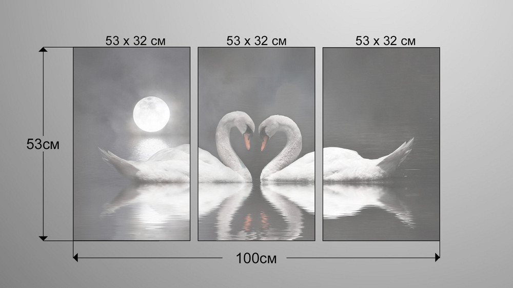 Модульная картина Луна Лебеди   Аrt-128_3А Киев - изображение 3