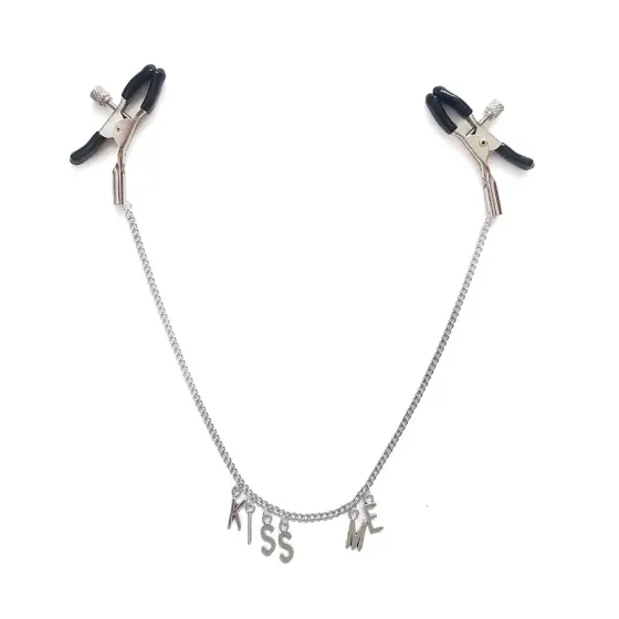 Затискач для сосків на ланцюжку Art of Sex - Nipple Сlamps Kiss Me Львів
