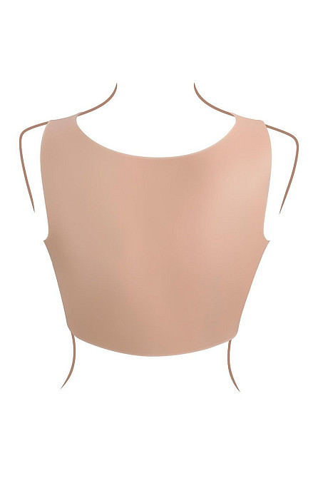 Накладні груди топ Gender X Undergarments Plate C-Cup бежеві, 28 см Sex Aura Київ - фото 7