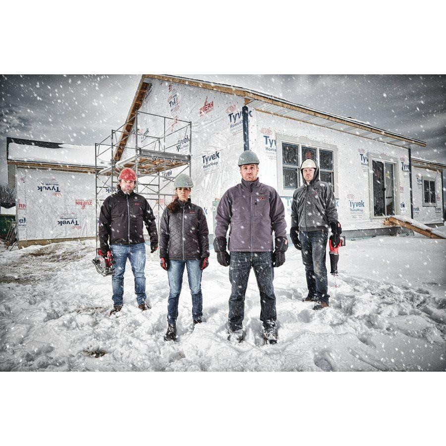 Куртка (толстовка) з електропідігрівом акумуляторна MILWAUKEE, M12 HH GREY3-0 (XL), сіра Одеса - фото 10