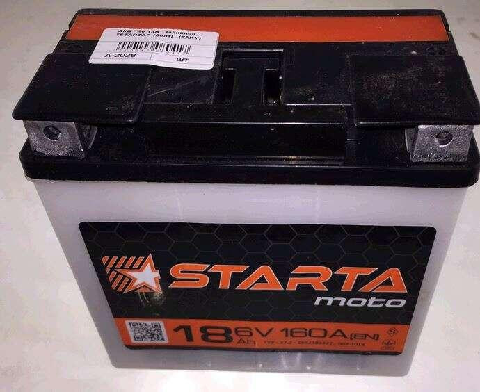 Аккумулятор   6V 18А   заливной   TA  (болт) Мукачево - изображение 1