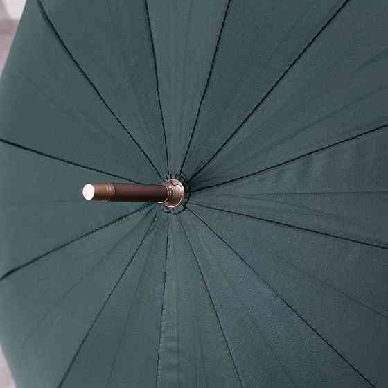 Зелений класичний зонт-трость з чохлом полуавтомат Київ