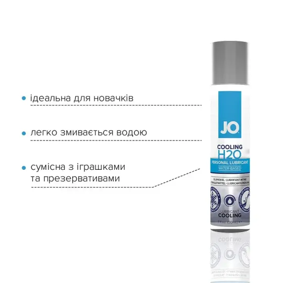 Охолоджувальна змазка на водній основі System JO H2O COOLING (30 мл) з ментолом, рослинний гліцерин Львів