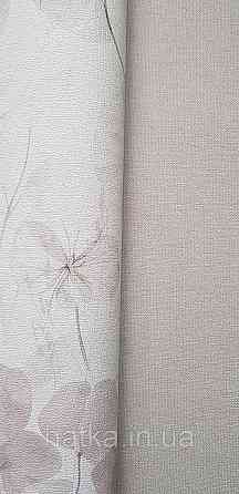 Обои виниловые на флизелине Rasch County Living метровые однотонные матовые под ткань лен темно- бежевые Киев