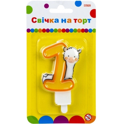 Свеча Maxi Llama "1" висотою 7,62 см (MX622068-1) Винница - изображение 1